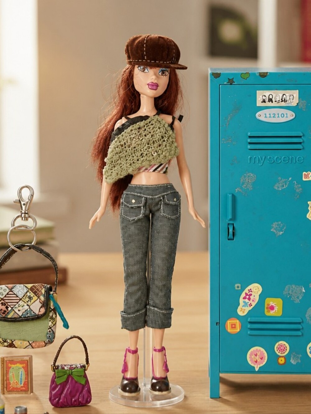 Barbie My Scene Secret Chelsea Doll, School Outfit Secret Locker Accessories